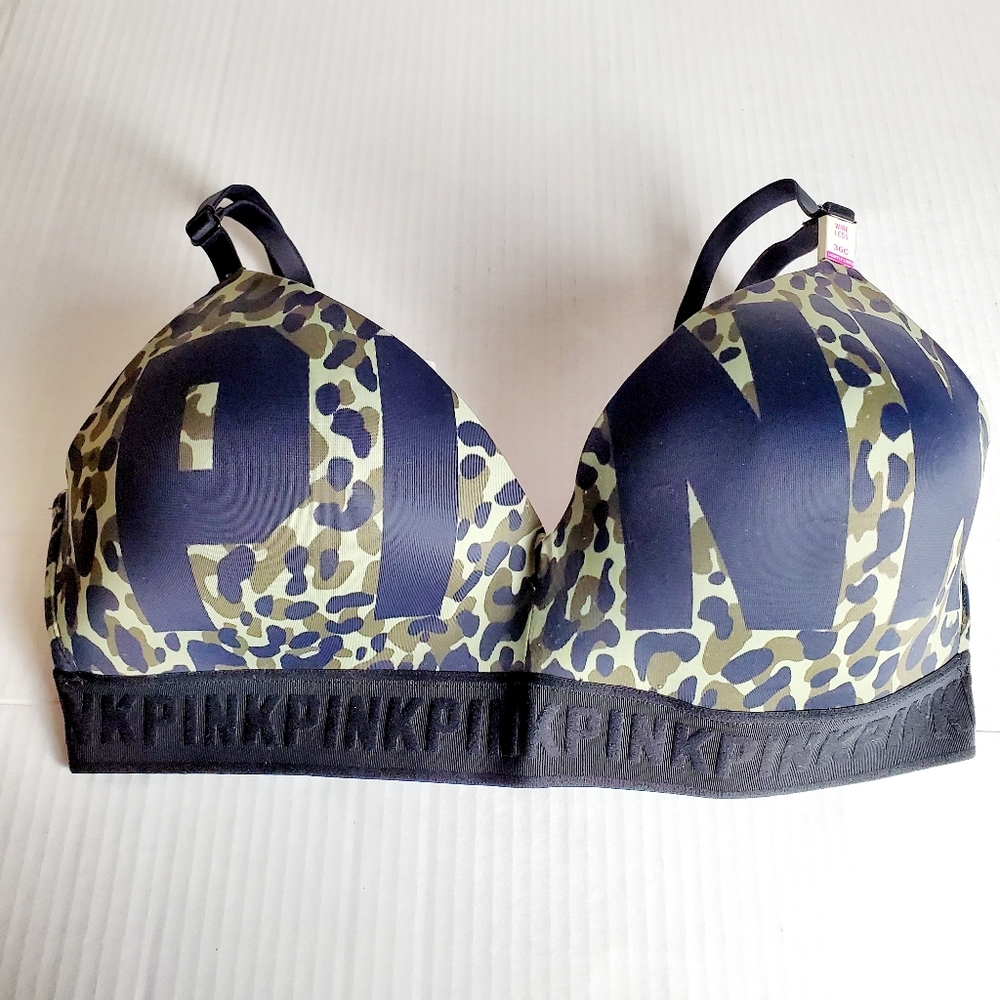 PINK VICTORIA'S SECRET WEAR EVERYWHERE BRA 36C 36B